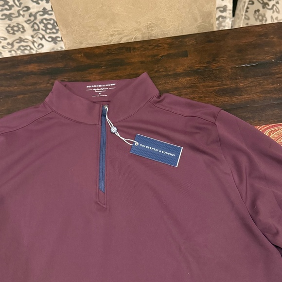 Holderness & Bourne Men's XL The Dawson Pullover Dark Claret MSRP $140 - Picture 2 of 9